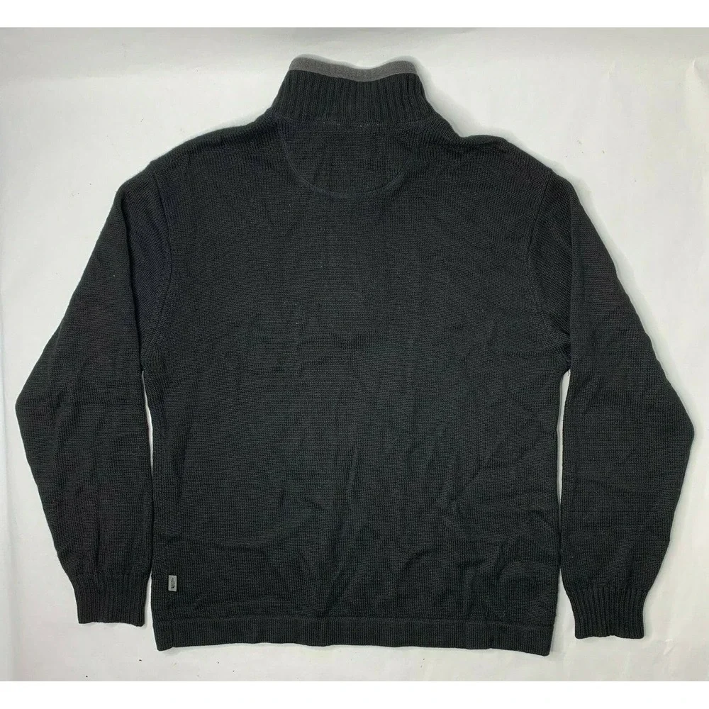 The North Face Apex Mens Medium 1/4 Zip‎ Sweater Jacket Black Long Sleeve